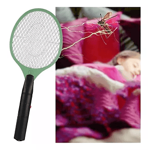 Raqueta Eléctrica Mata Moscas Mosquitos Insectos Recargable Color Azul