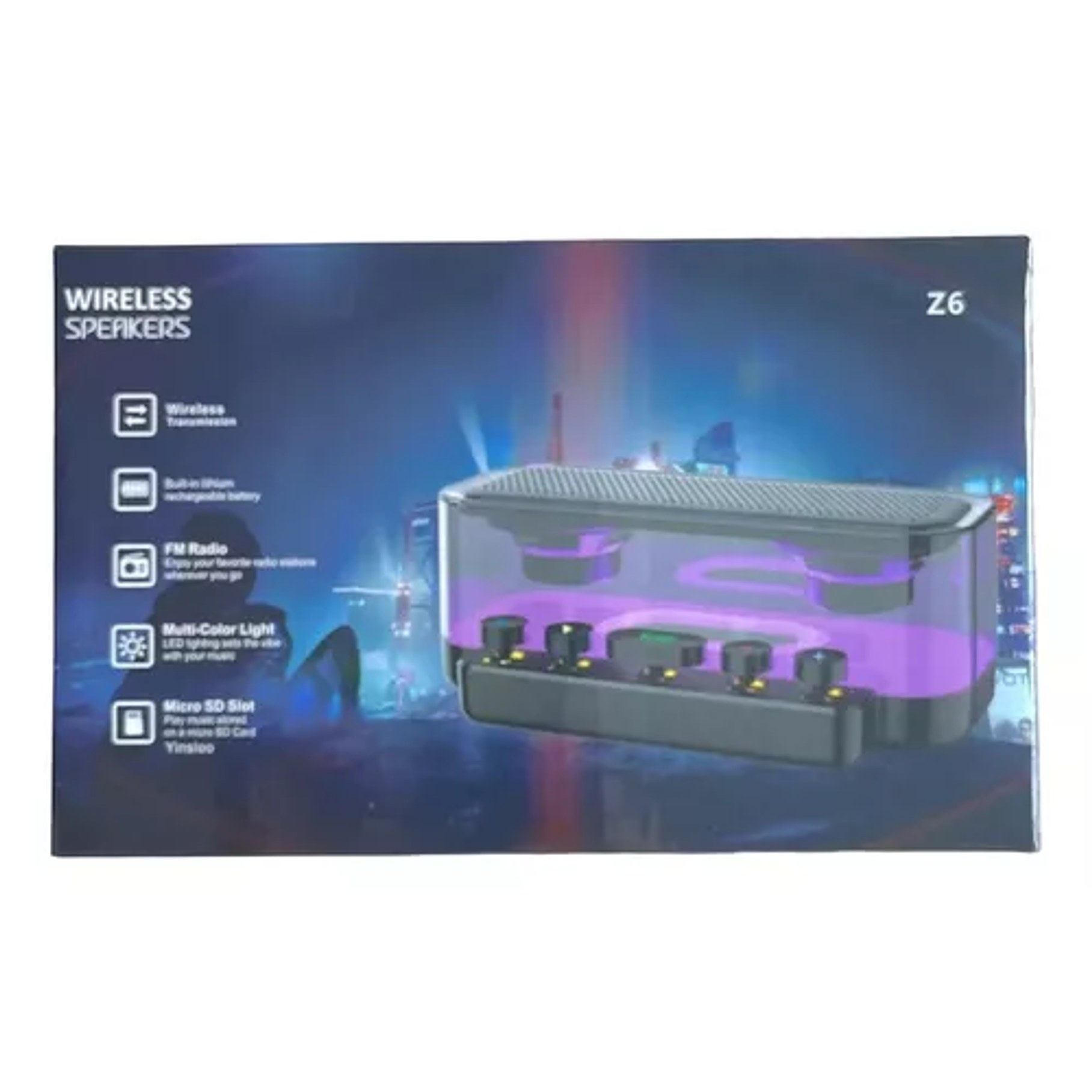 Altavoz Portátil Caja De Sonido Bluetooth Para Exteriores Z6 Color Negro 4