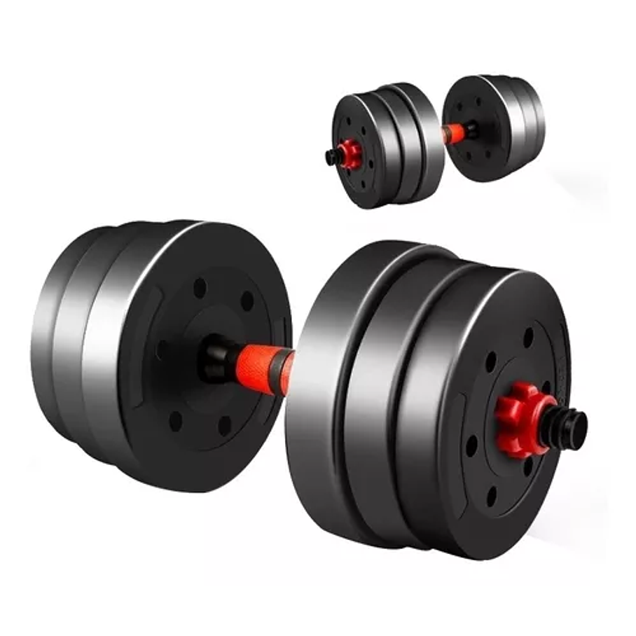 Set Mancuernas Y Barra Unibles 40kg Fitness Pesas Ajustables 2