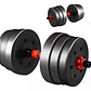 Set Mancuernas Y Barra Unibles 40kg Fitness Pesas Ajustables - Miniatura 2