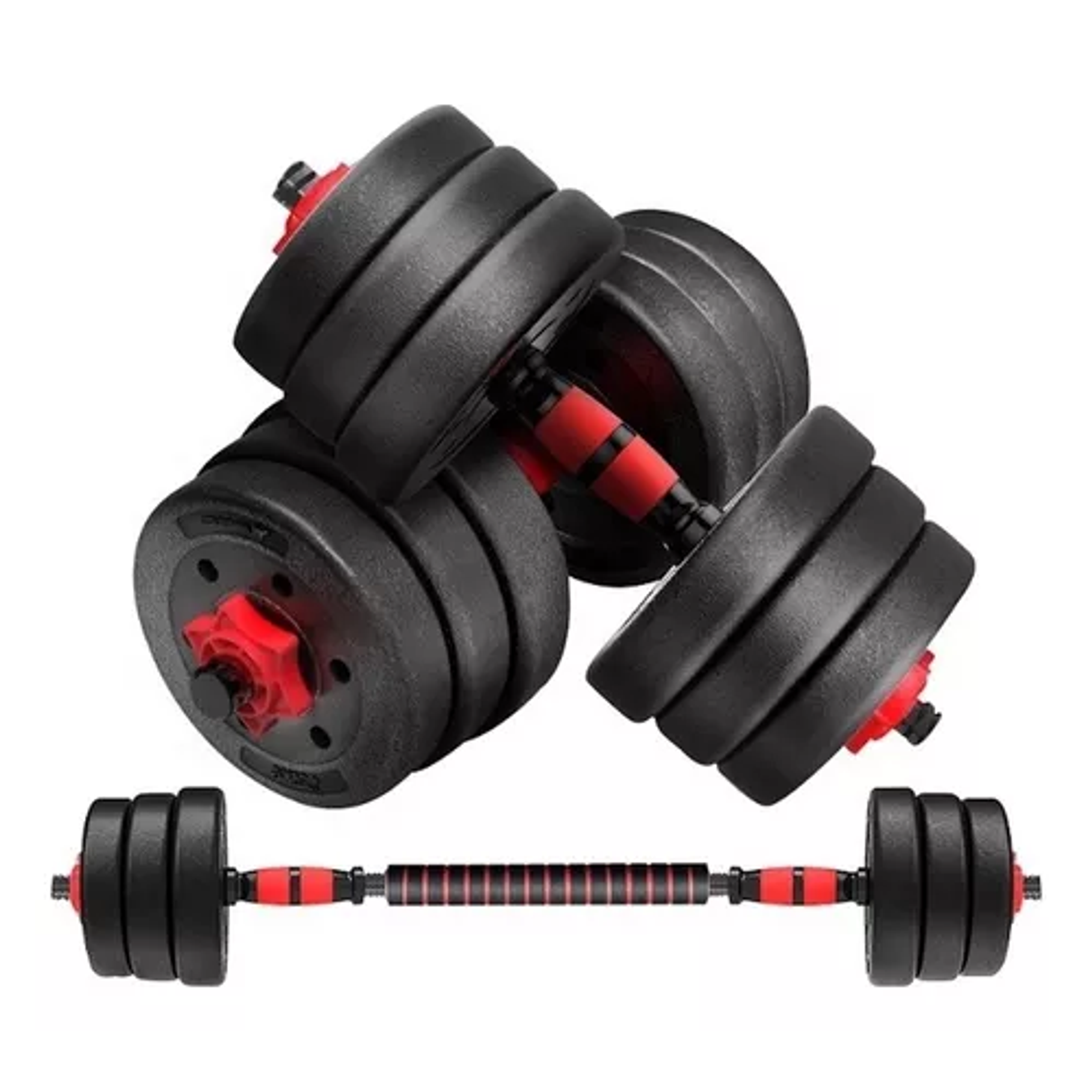 Set Mancuernas Y Barra Unibles 40kg Fitness Pesas Ajustables 4