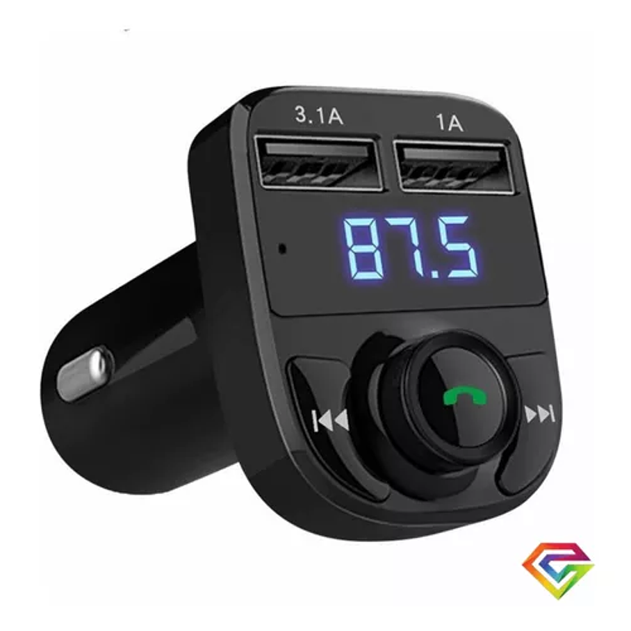 Receptor Bluetooth Autos Transmisor Fm Mp3 Carga Carro Full 2