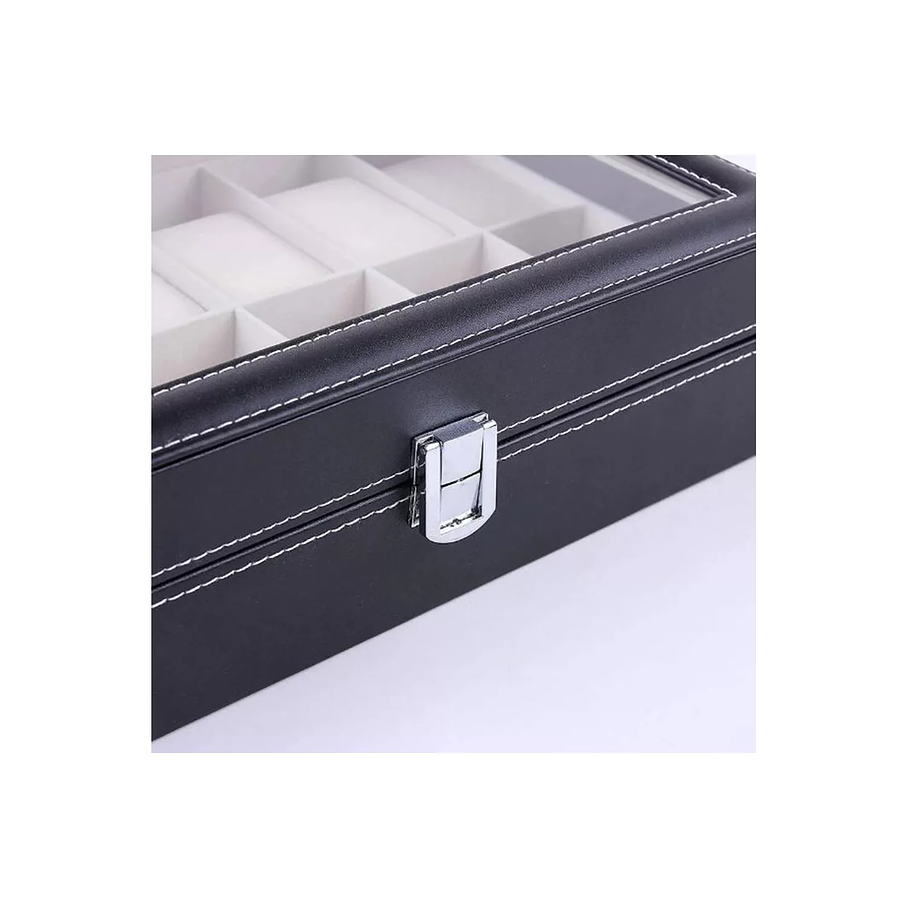 Caja Organizador De Relojes Estuche 12 Espacios Exhibidor Porta Reloj  3