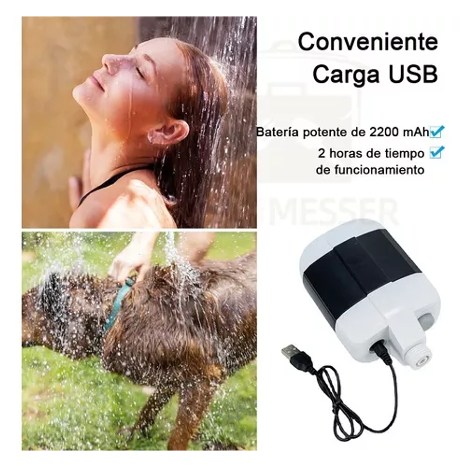 Ducha Portátil Para Camping Ducha Recargable Al Aire Libre 4