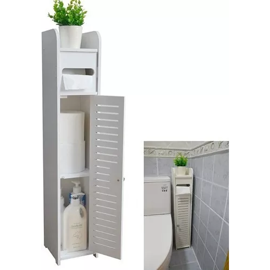 Estante De Baño Organizador 3 Compartimientos Blanco 1