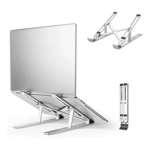 Soporte De Alumnio Notebook Portatil Color Plateado