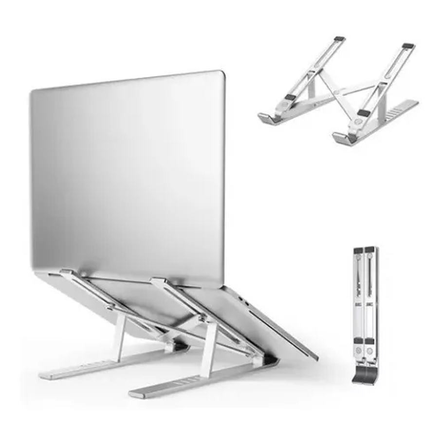 Soporte De Alumnio Notebook Portatil Color Plateado 2
