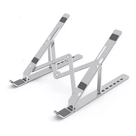 Soporte De Alumnio Notebook Portatil Color Plateado