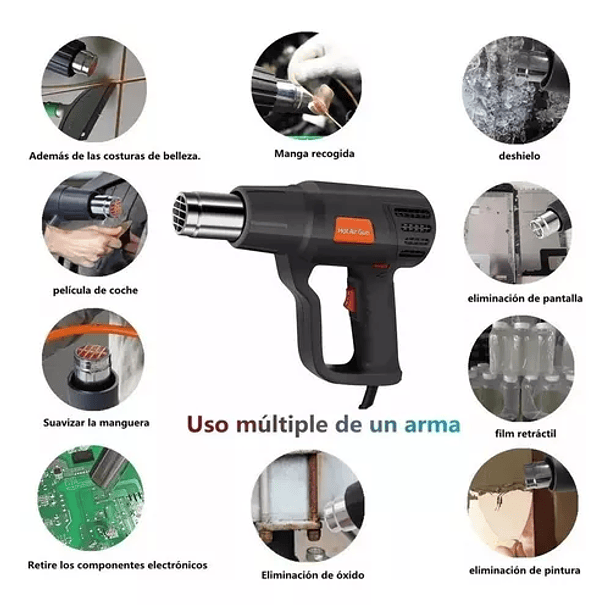 Pistola Calor 2000w Multifuncional Aire Caliente 85a-1 4