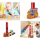 Tren Juguete Dominó Automático Juego Para Niños Y Niñas Personaje Tren Domino - Miniatura 2