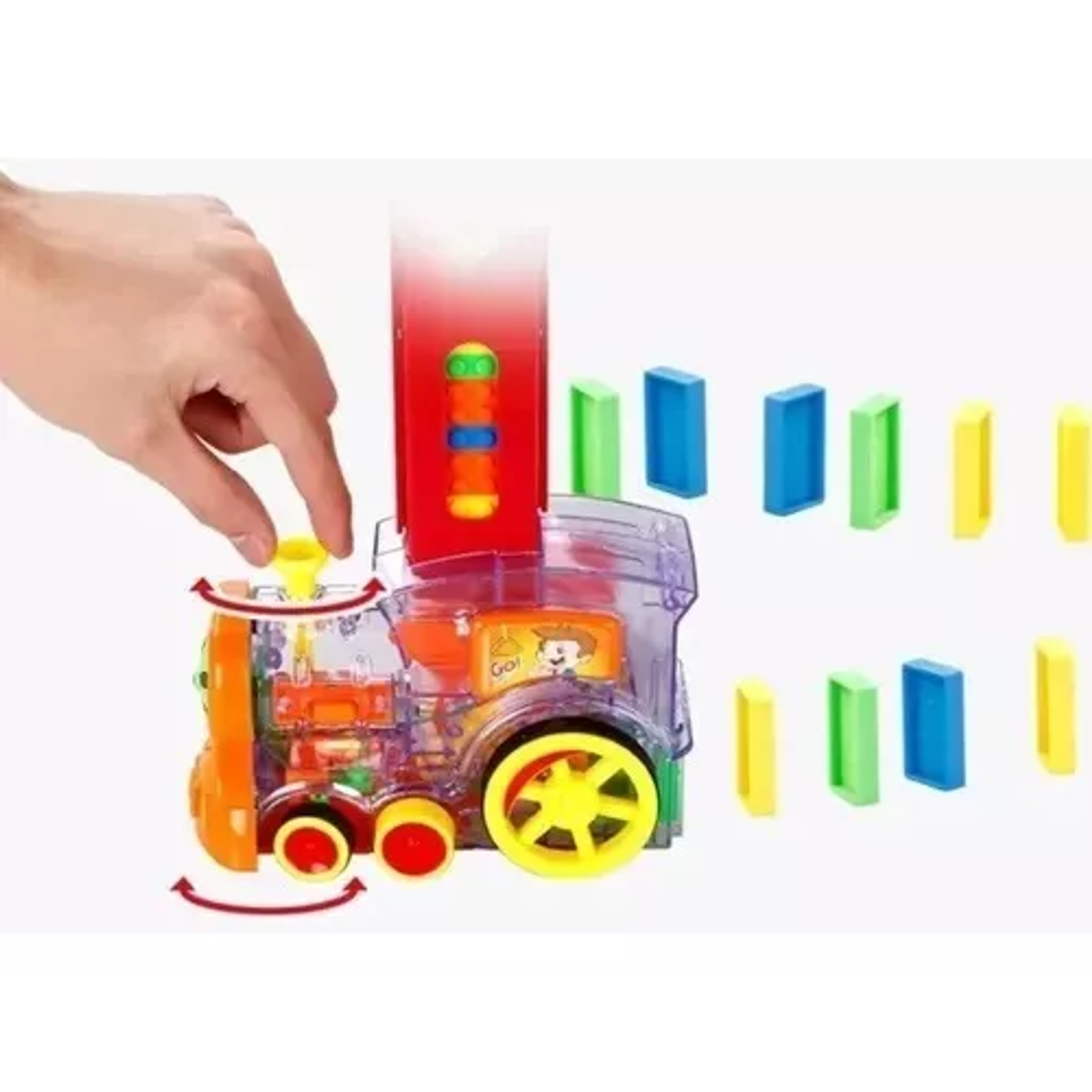 Tren Juguete Dominó Automático Juego Para Niños Y Niñas Personaje Tren Domino 3