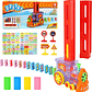 Tren Juguete Dominó Automático Juego Para Niños Y Niñas Personaje Tren Domino - Miniatura 5