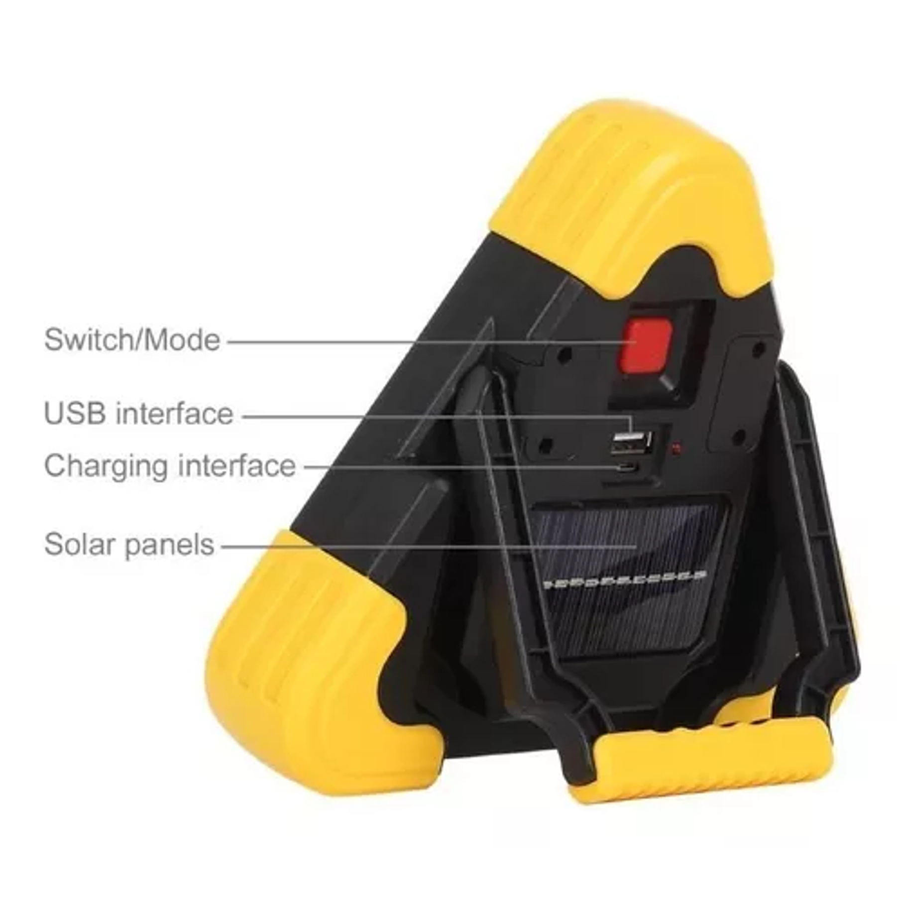 Luz Triángulo De Emergencia 3 Led Powerbank Carga Solar Usb 3