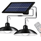 Lámpara Solar Colgante 4800 Mah Lámpara Solar De 2 Cabezales - Miniatura 1