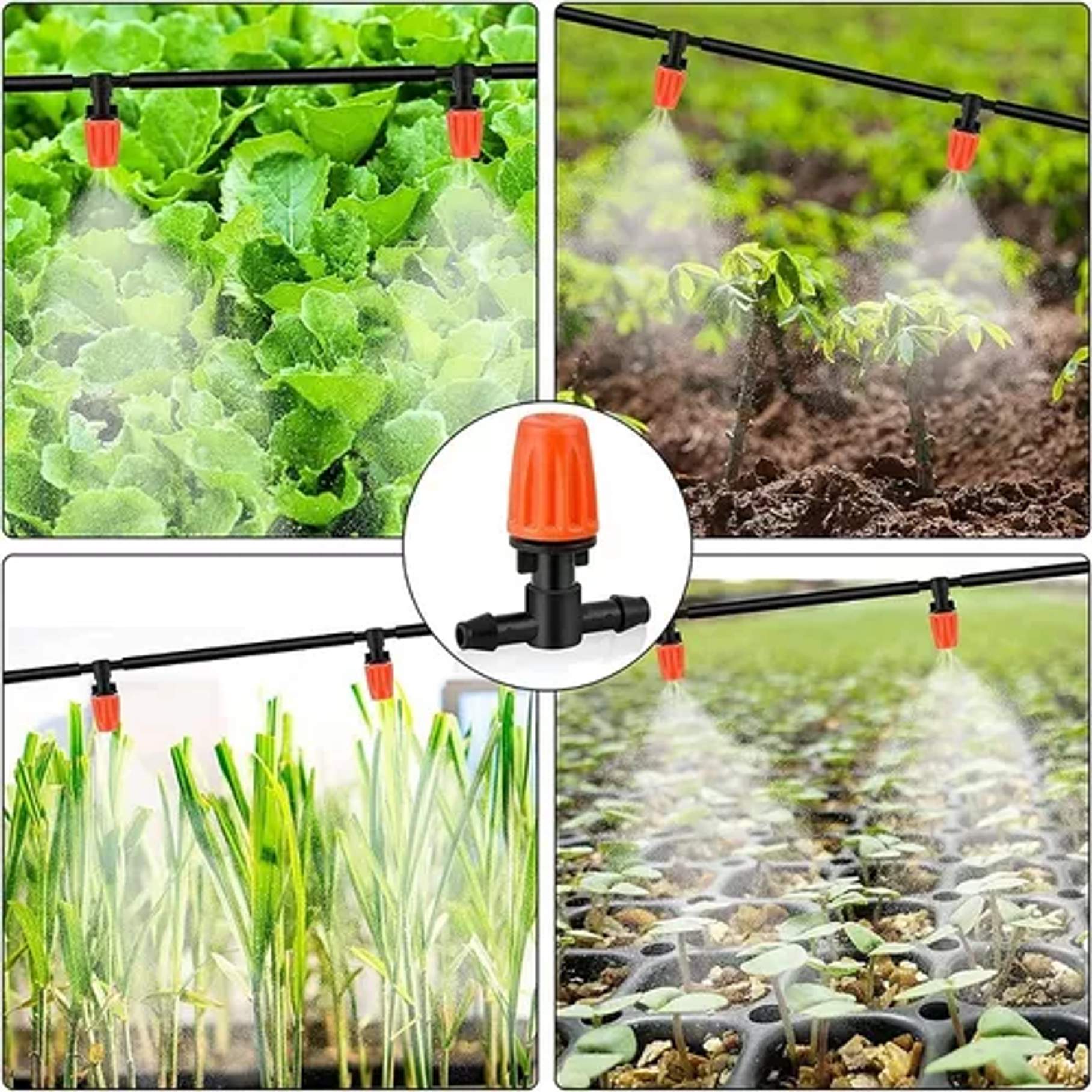 Manguera Con Sistema Riego Goteo Kit Plantas Jardín Agua 3