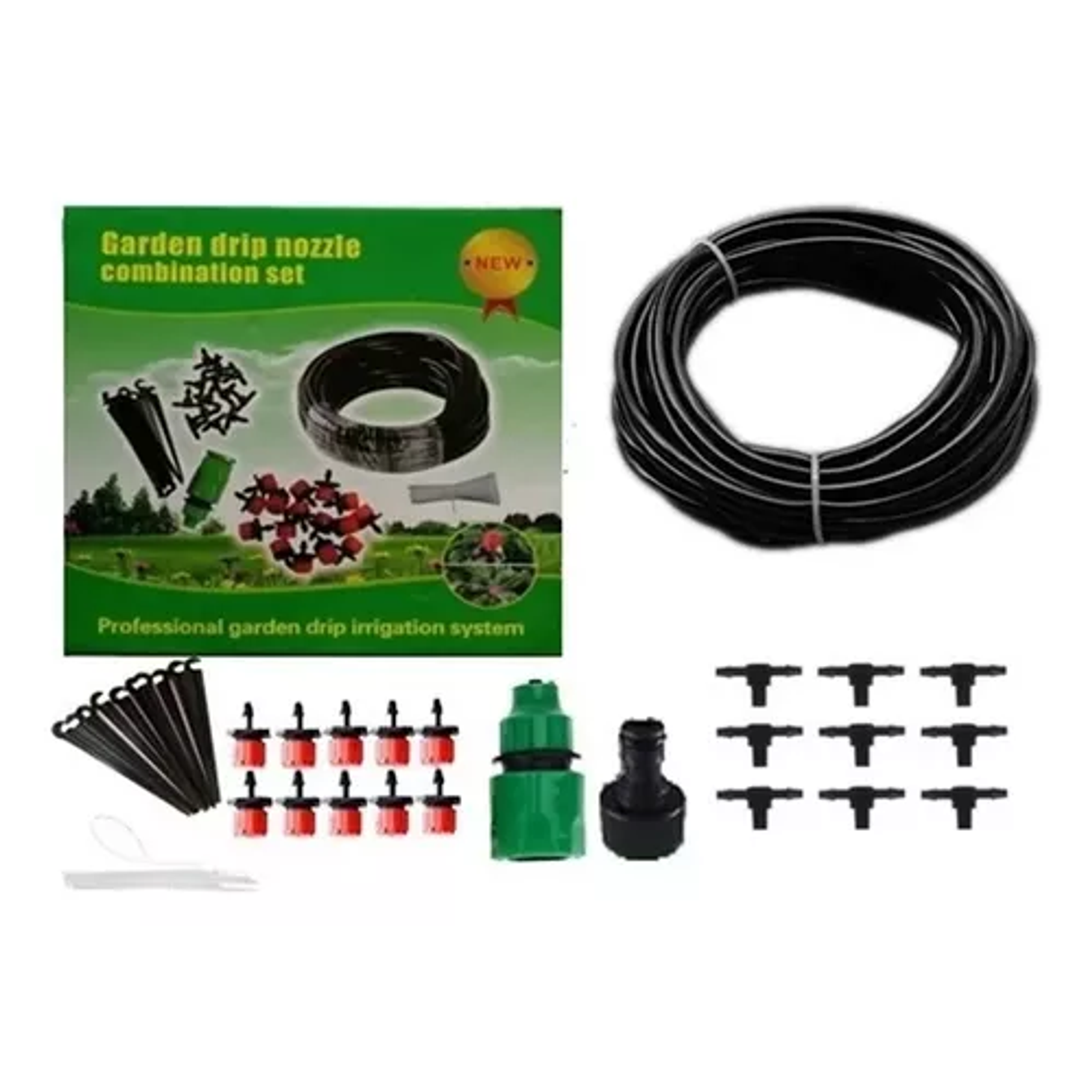 Manguera Con Sistema Riego Goteo Kit Plantas Jardín Agua 5
