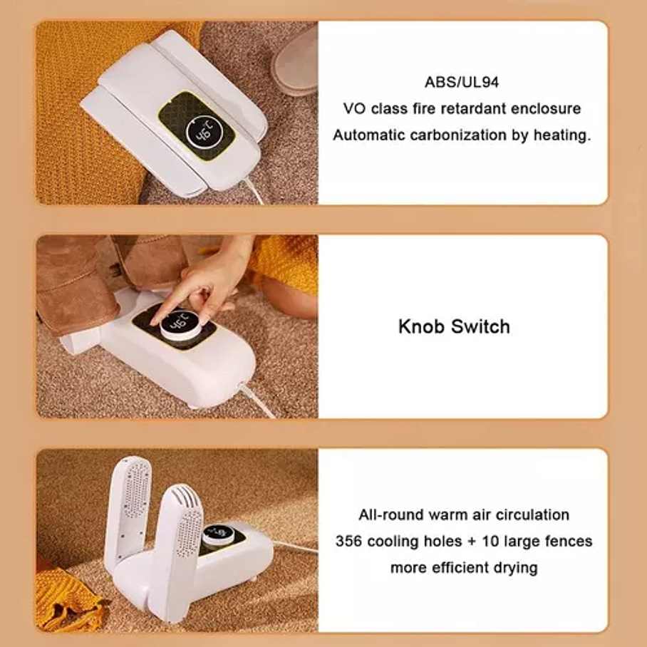 Secador De Zapatos Calentador Deshumificador Esteriliza Olor 6