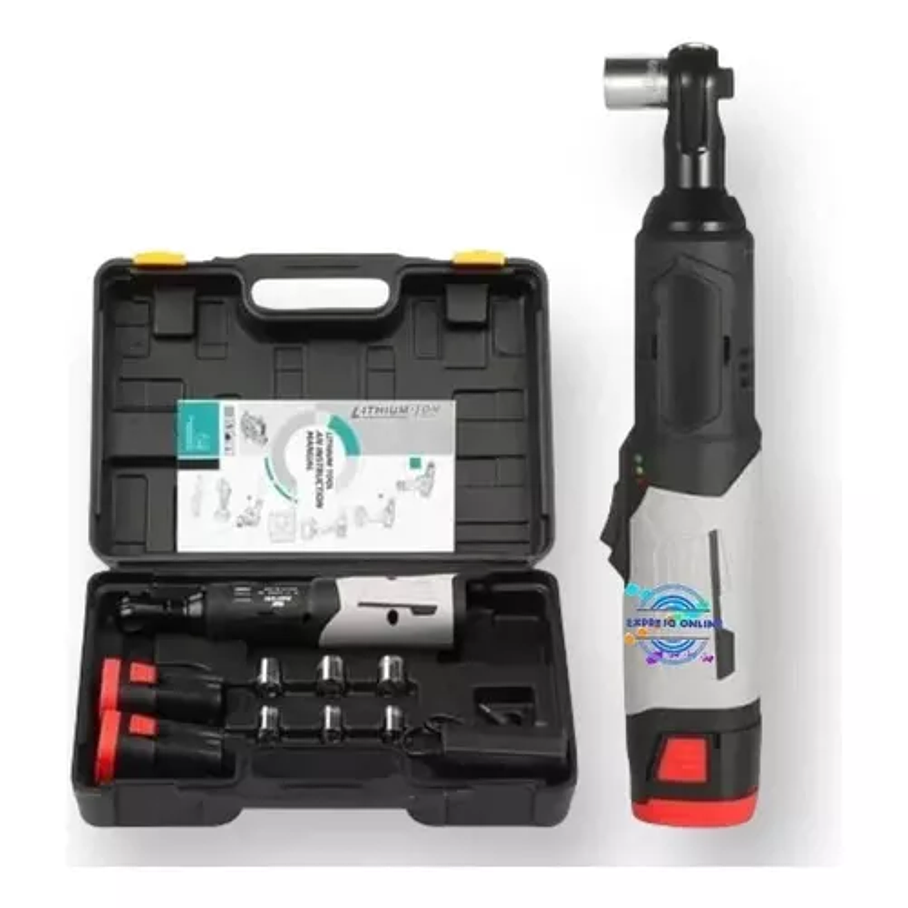 Chicharra Inalámbrica 18v /cuadro 3/8 + 2 Baterías De Litio. Color Gris Frecuencia 50/60hz 1