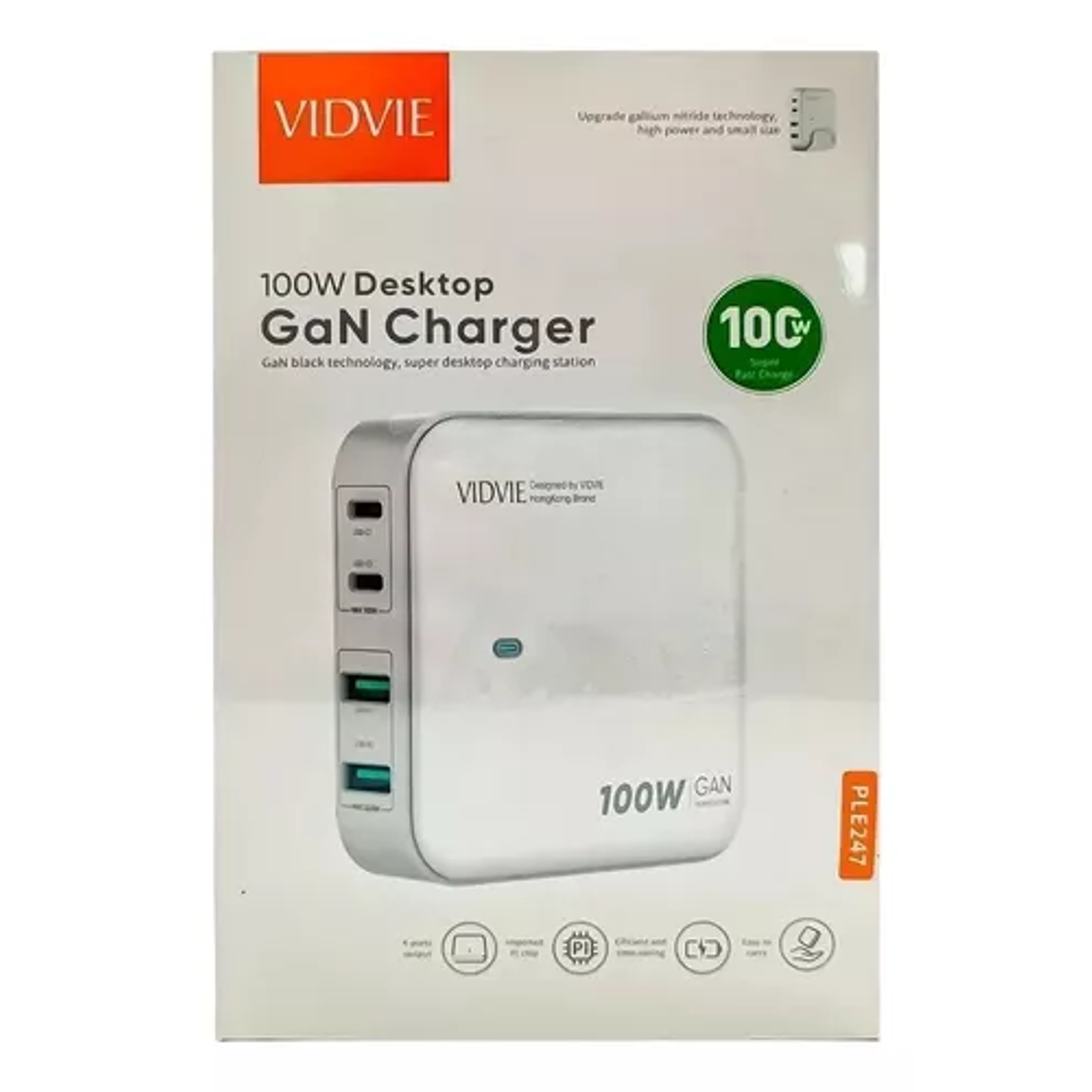 Cargador Carga Super Rápida 100w Vidvie Multifunción 4 En 1 2