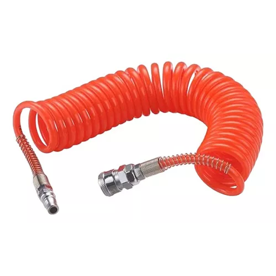 Manguera Para Aire Compresor Espiral 15mts Con Acoples 4
