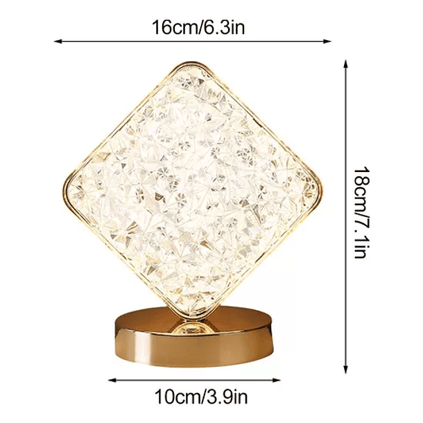 Lámpara De Mesa Recargable De Lujo 3 Tonos De Luz Decorativa Color De La Estructura Dorado 5