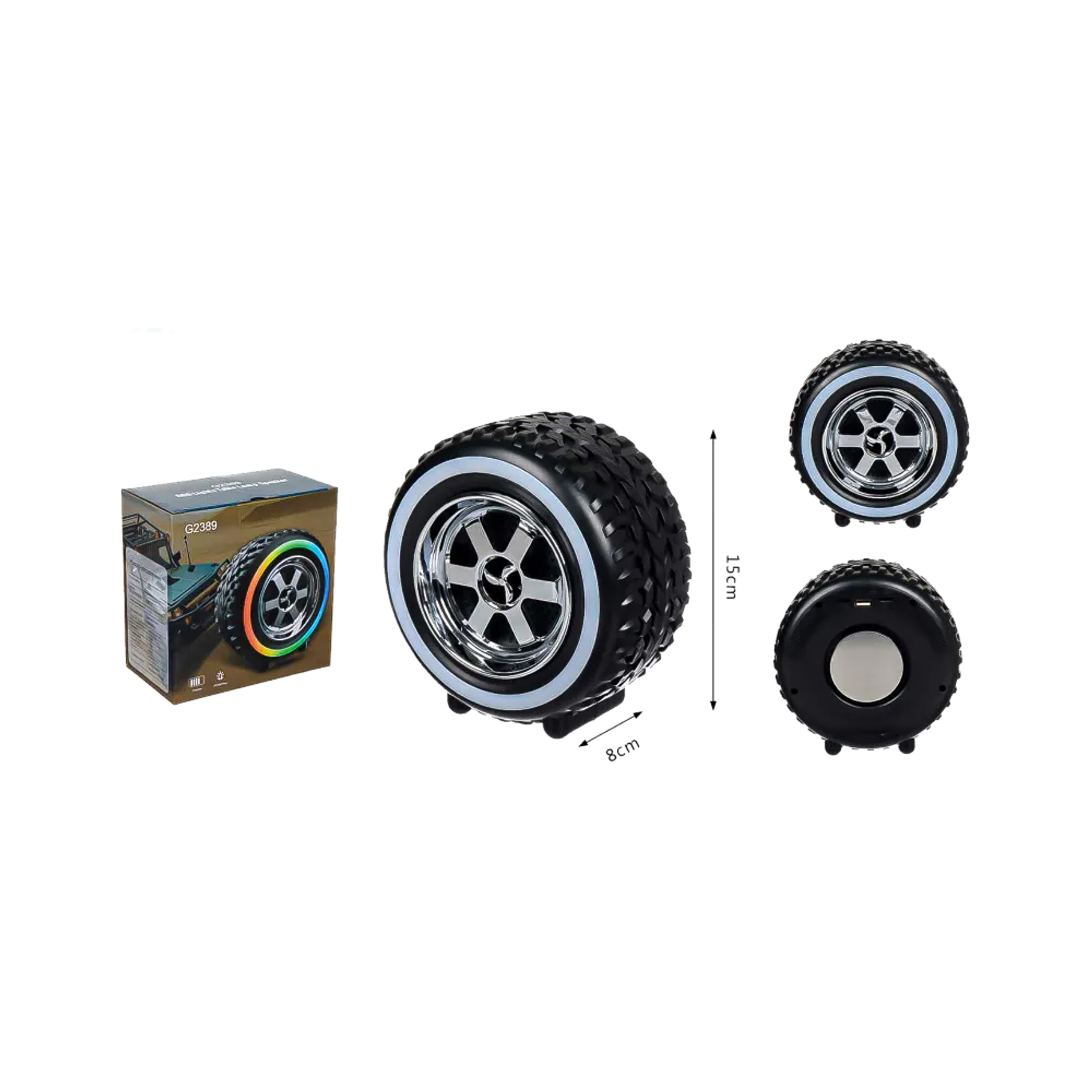 Mini Parlante Altavoz Portatil Llanta  G2389 3