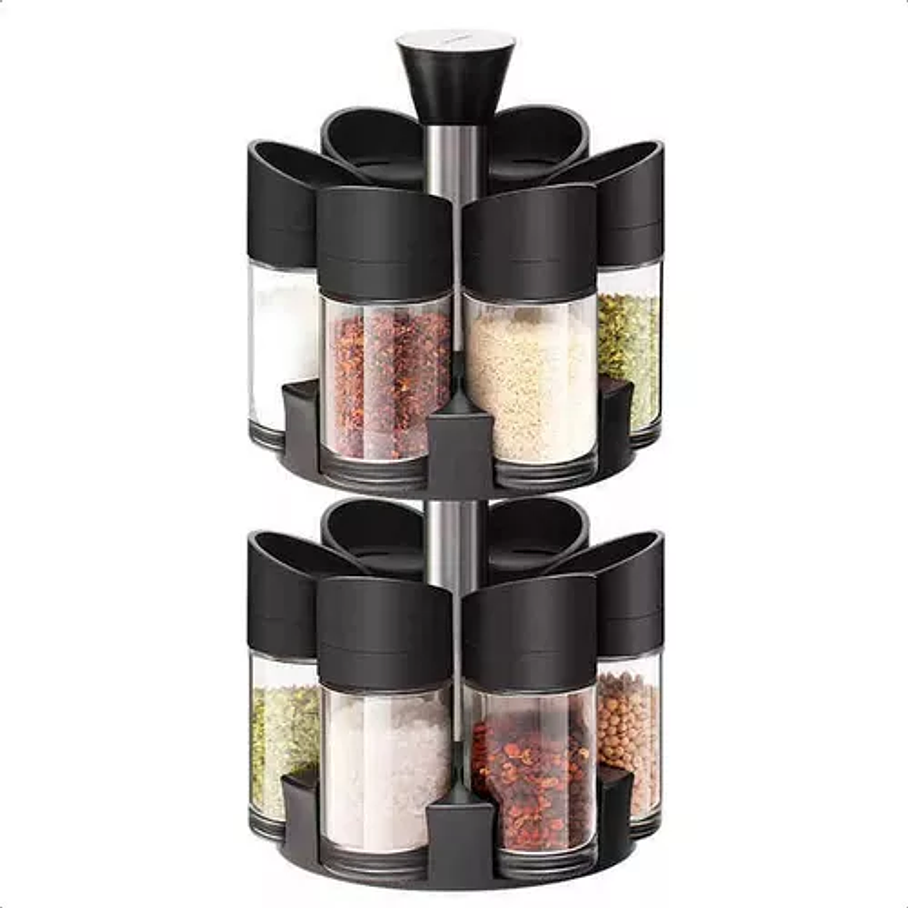 Set 12 Especieros Condimento 360 Giratorio 2 Niveles Xl Pro 5