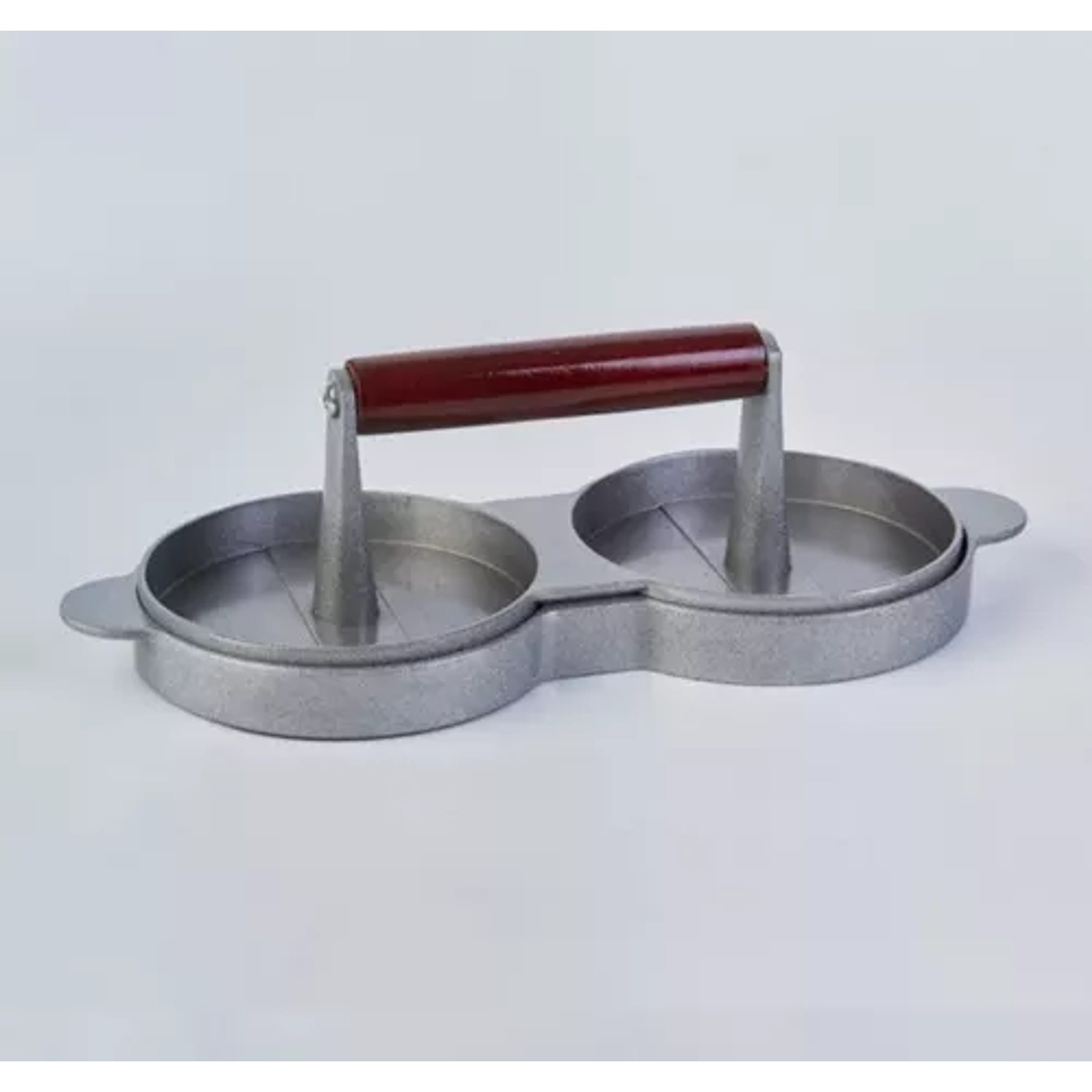 Prensa Doble Hamburguesas Con Mango Madera  2