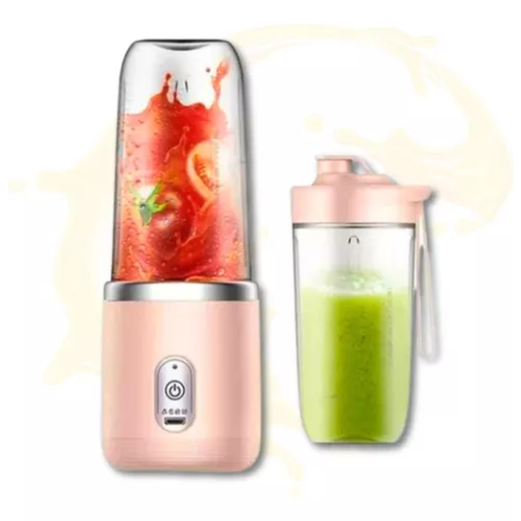 Minibatidora Portátil Doble Vaso cable USB de 300 ml 1