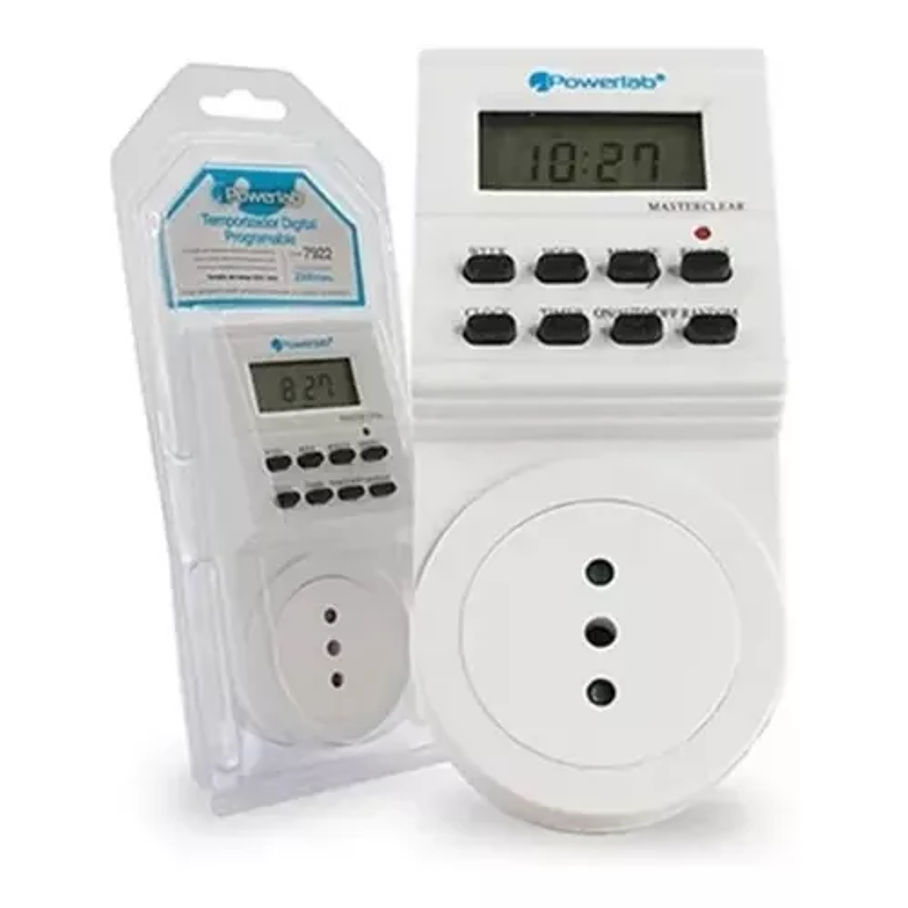 Temporizador Timer Digital 24hrs Powerlab 2300w 220v 1