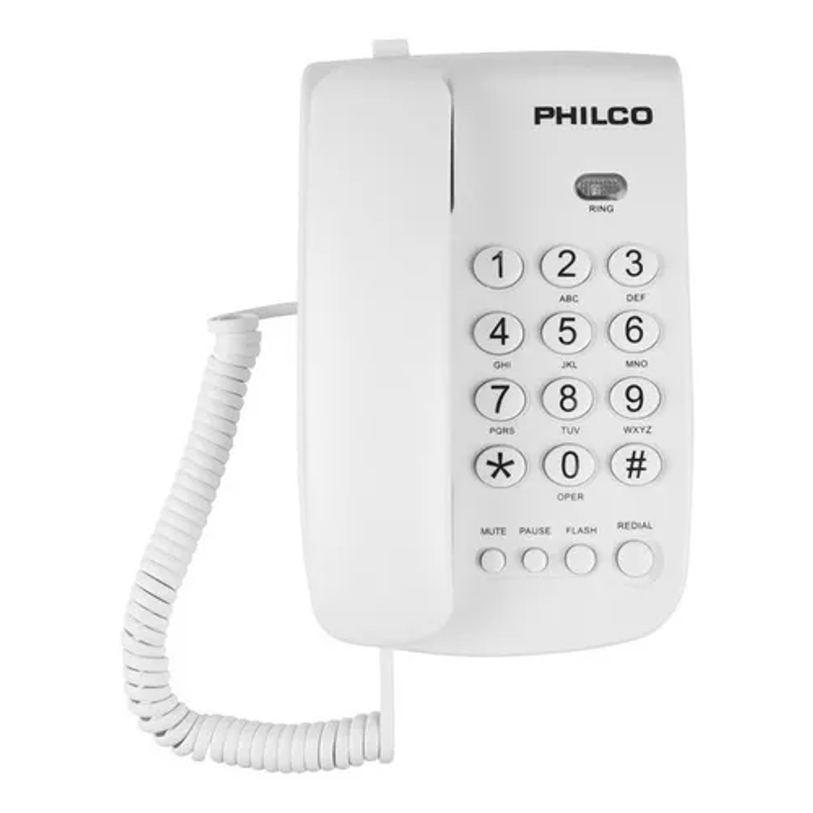 Teléfono Sobremesa Blanco Y Negro - Negro 4