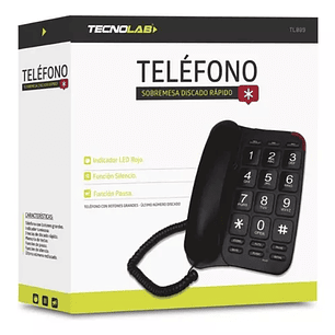 Telefono Inalambrico e Letras Grandes Tecnolab 
