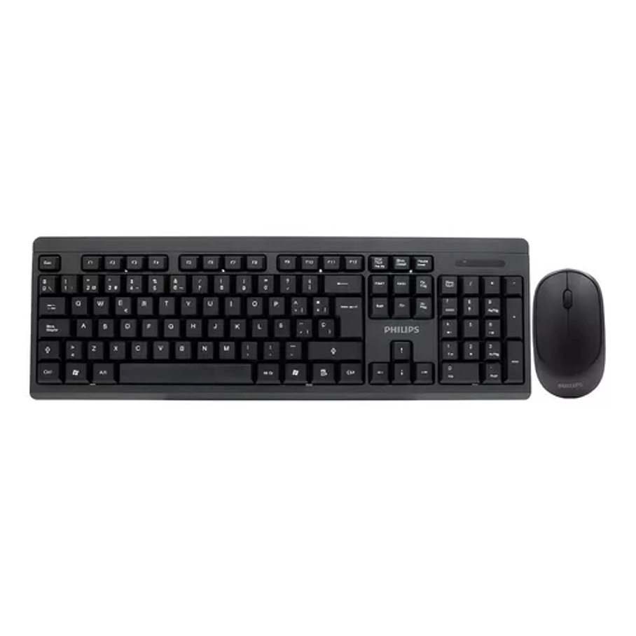 Combo Teclado + Mouse Inalambrico Philips Negro 4