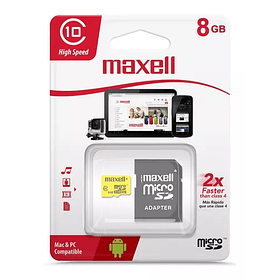 Tarjeta Memoria Micro Sd 8gb Clase 10 Uhs-1 Maxell
