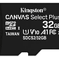 Tarjeta de memoria Kingston 32GB MicroSD hc Canvas Select Plus con adaptador - Miniatura 2