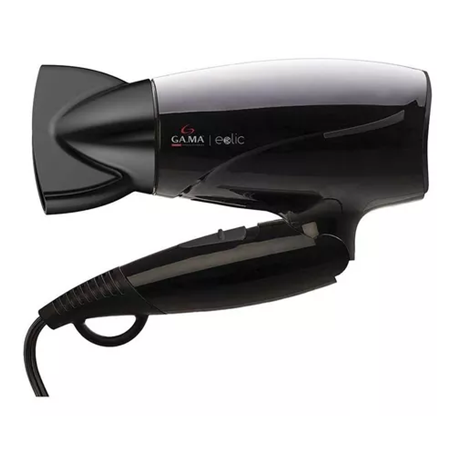 Secador Gama Eolic Travel Ion Turmalina Plegable Compacto Color Negro 1