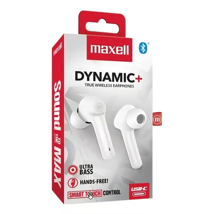 Audífonos Maxell Tws Bluetooth Dynamic Colores Color Blanco 1