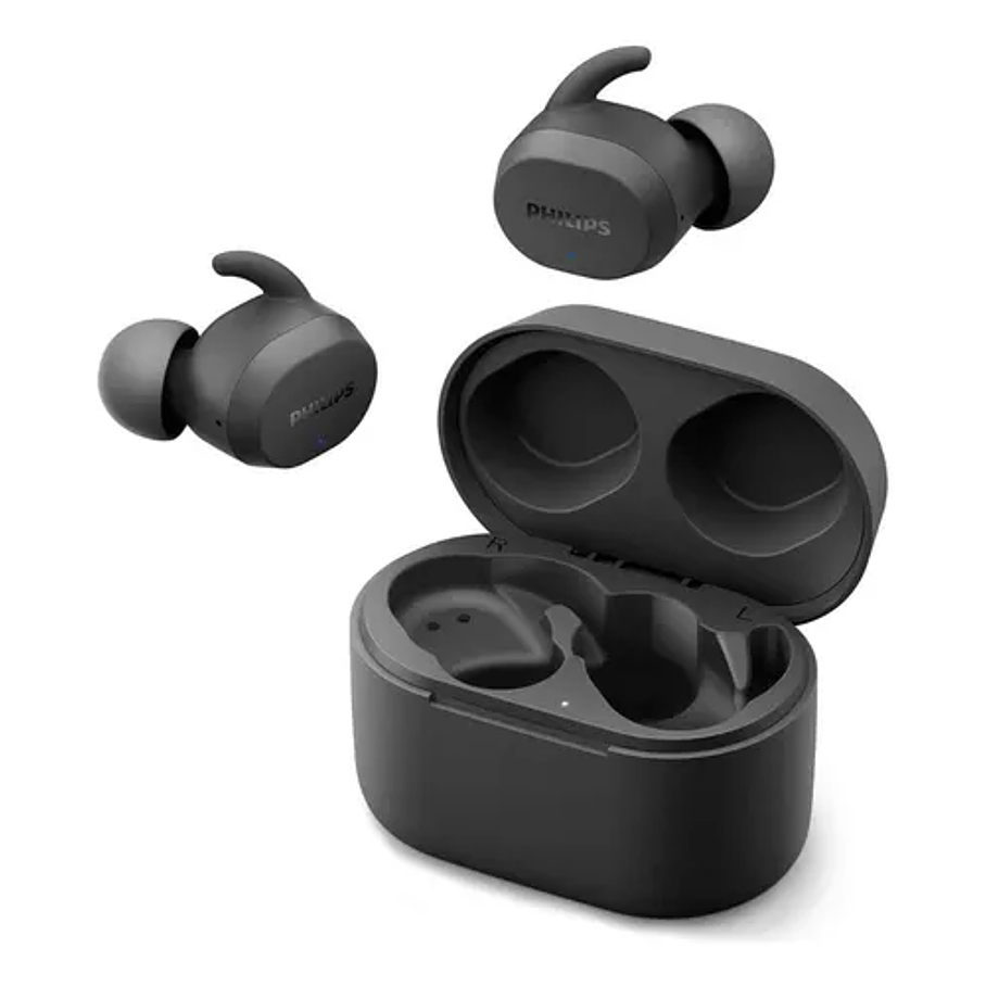 Audífono Bluetooth Philips Tat3216 Color Negro Luz Blanco 3