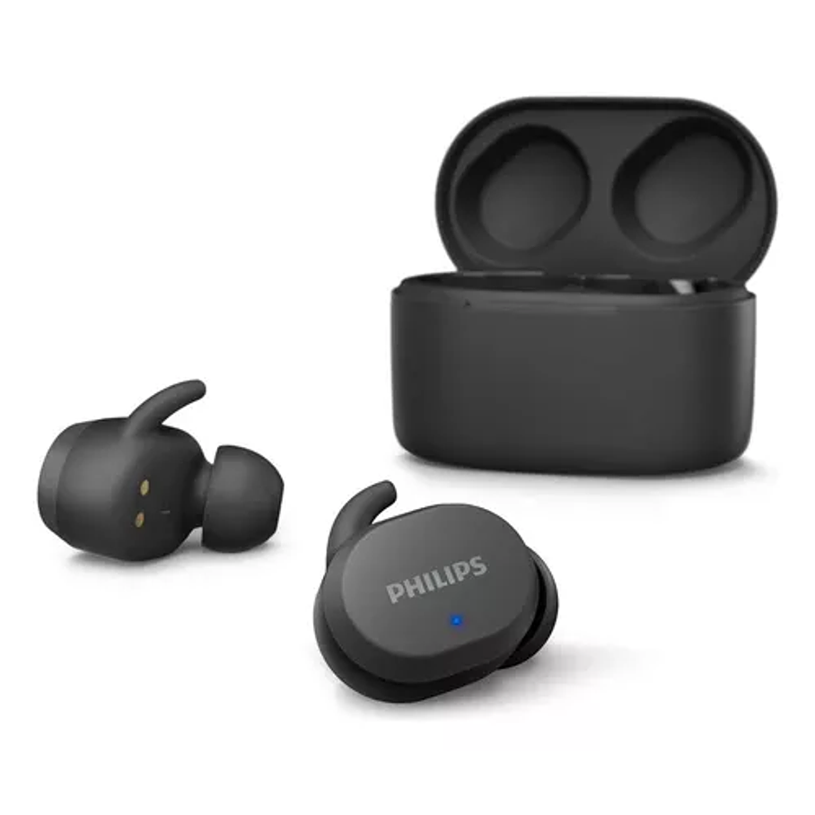 Audífono Bluetooth Philips Tat3216 Color Negro Luz Blanco 4