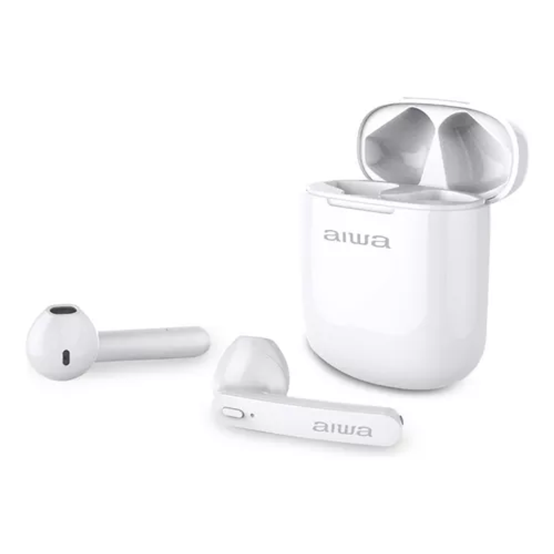 Audífonos Aiwa Inalámbricos Tipo Tws Bluetooth Aw-9tws Color Blanco 2