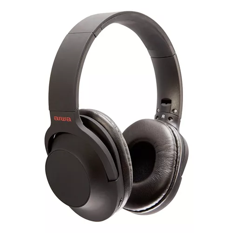 Audífonos Aiwa On-ear Plegables Incluye Micrófono Bt-207 Vc Color Negro 1