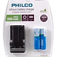 Cargador Philco Para Bateria De Litio 18650 + 2 Baterias - Miniatura 1