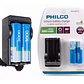Cargador Philco Para Bateria De Litio 18650 + 2 Baterias - Miniatura 4