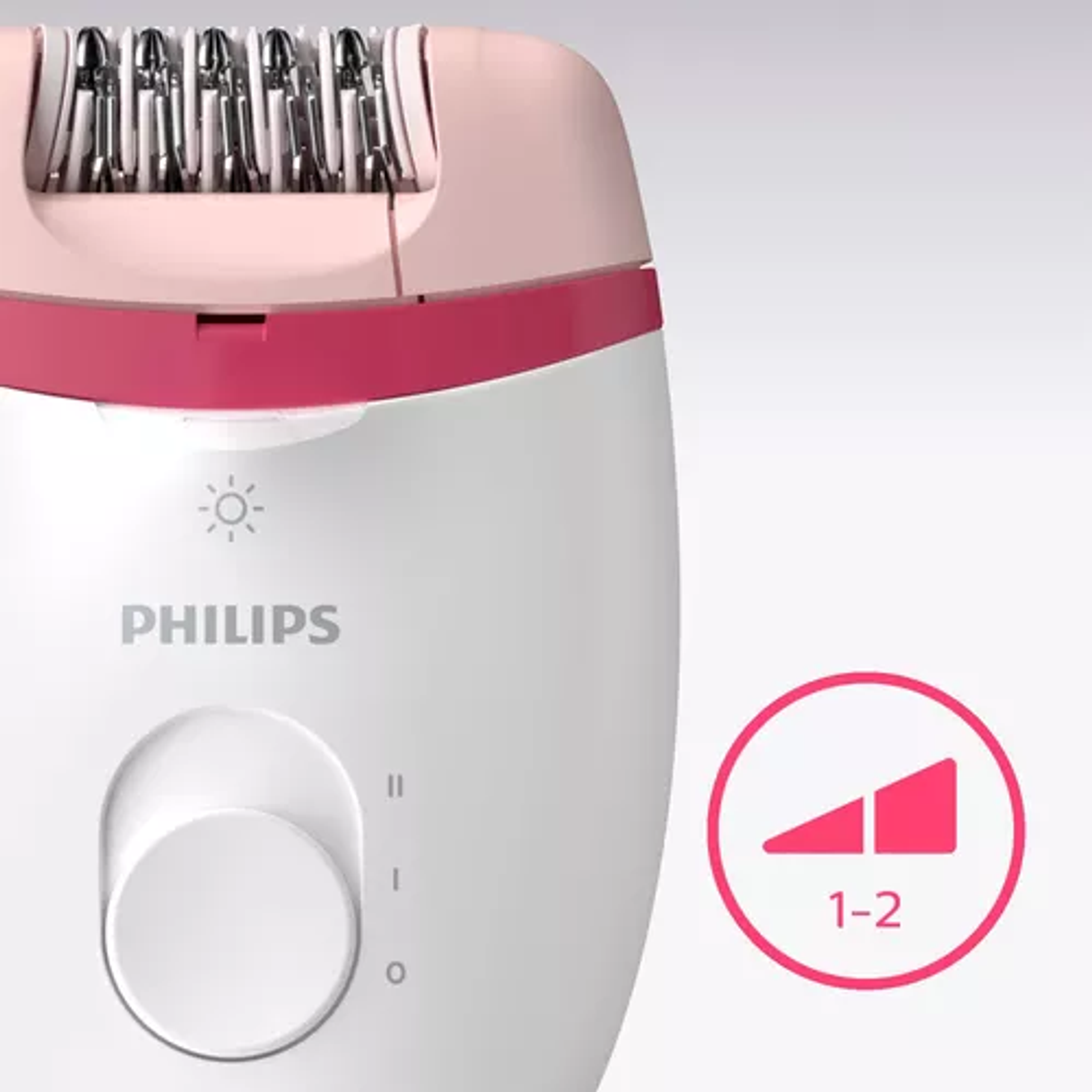 Depiladora Philips Satinelle Essential Compacta Bre255/00 Color Rosa y blanco 3