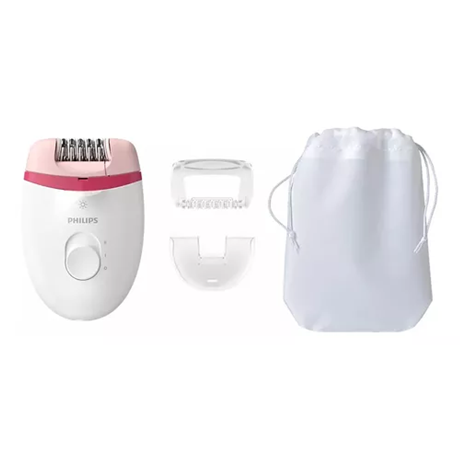 Depiladora Philips Satinelle Essential Compacta Bre255/00 Color Rosa y blanco 5