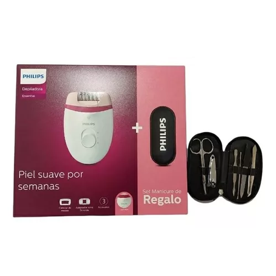 Depiladora Philips Bre255 Uso Con Cable + Accesorios Color Blanco 4