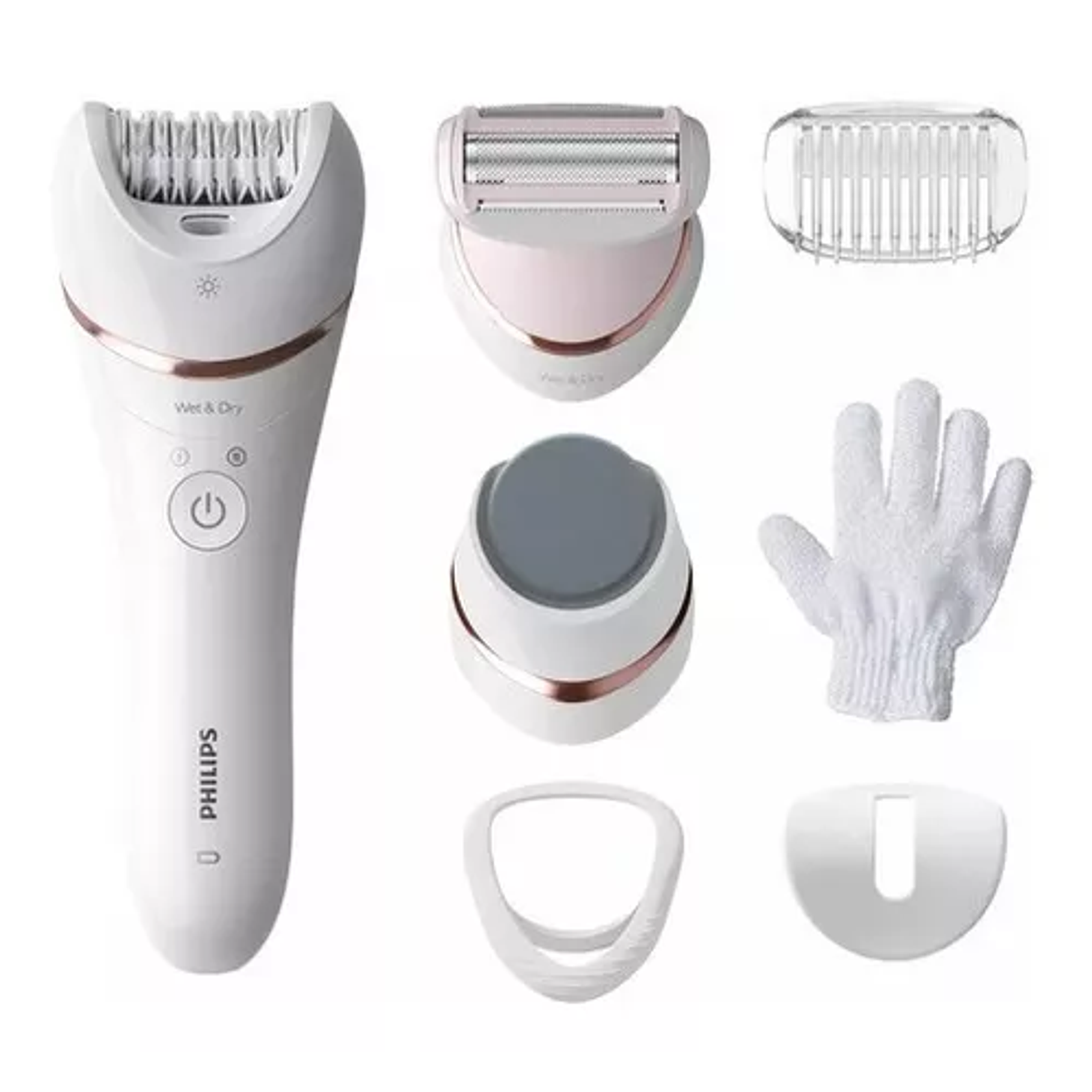 Depiladora Philips Epilator Serie 8000 Bre730/00 Ceramica Color Blanco 1