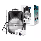 Parlante Mlab Heavy Bass2 15 PuLG + Atril + Micro+ Proyector 3