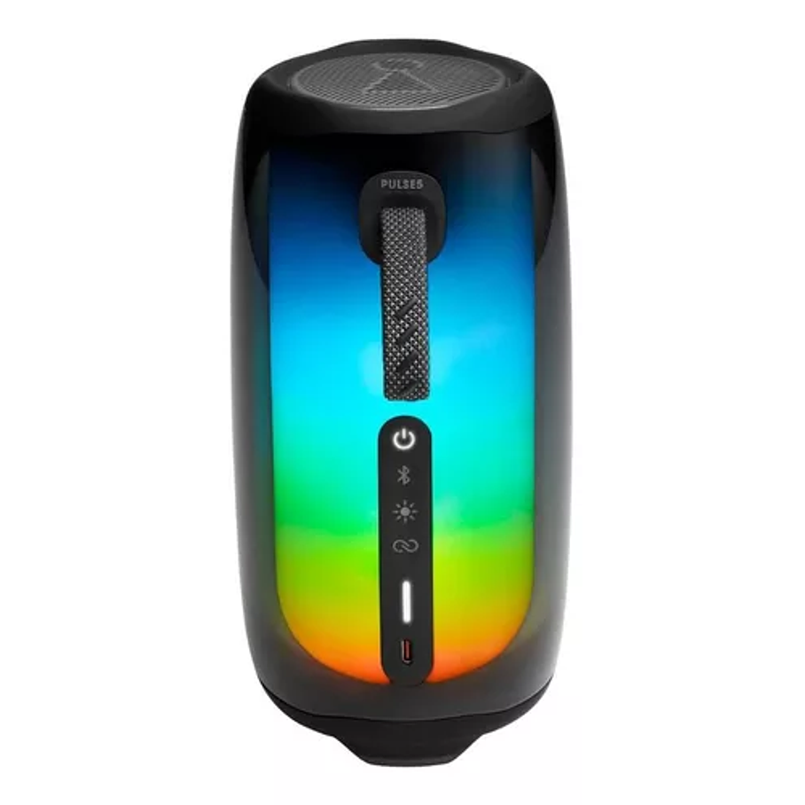 Parlante JBL Pulse 5 portátil con bluetooth waterproof negra 110V/220V 2