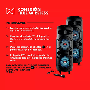 Parlante Karaoke Blik Screamer4 Con Microfono